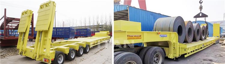 4 Lines 8 Axles Low Loader Trailer for Sale in Tanzania
