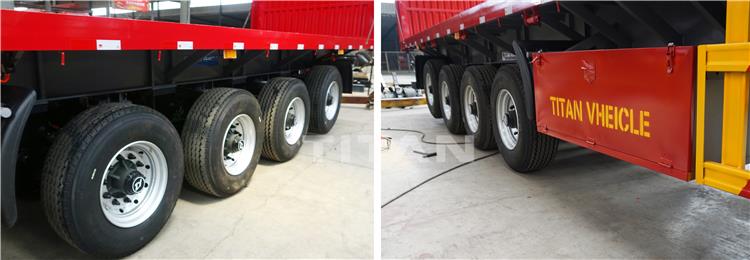 4 Axle 40ft Container Flatbed Semi Trailer for Sale in Nigeria