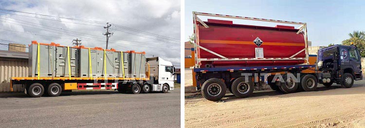 4 Axle 40ft Container Flatbed Semi Trailer for Sale in Nigeria