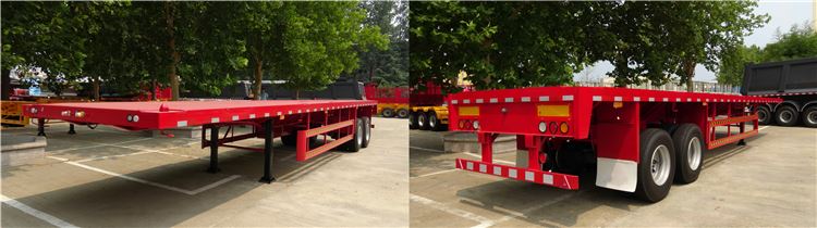 3 Tri Axle 40 Foot Flatbed Container Semi Trailer for Sale in Mozambique