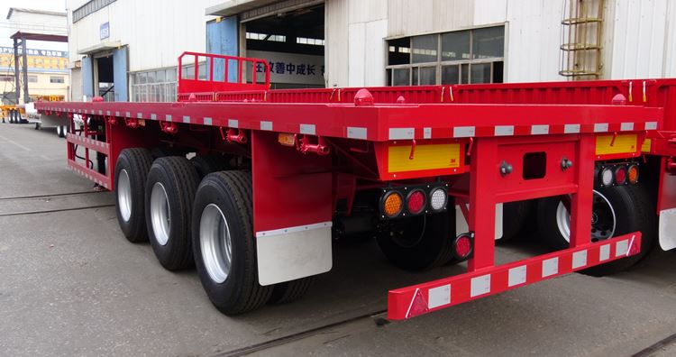3 Tri Axle 40 Foot Flatbed Container Semi Trailer for Sale in Mozambique