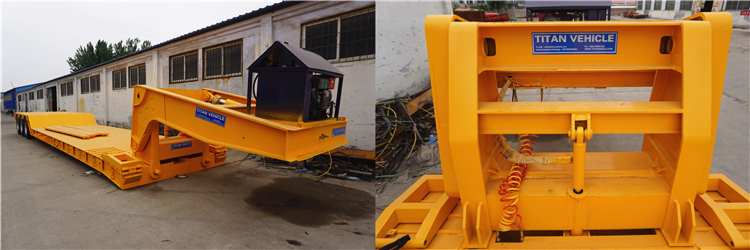 80 ton Detachable Gooseneck Lowboy Trailer for Sale in Ghana