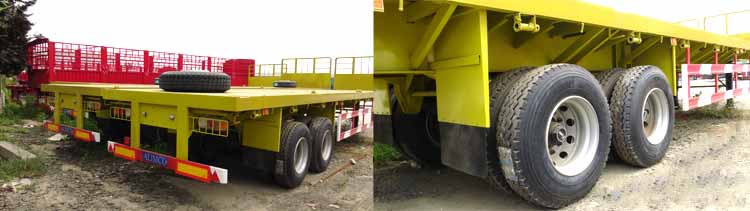 Tri Axle 40 Foot Container Flatbed Semi Trailer for Sale in Zimbabwe