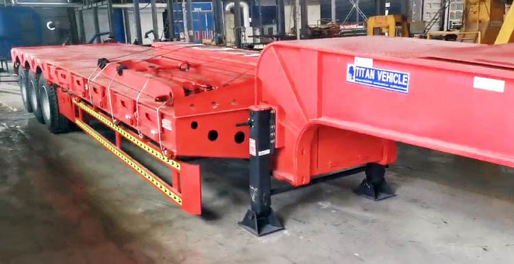 Tri Axle 60 Ton Low Loader Trailer for Sale in Zambia