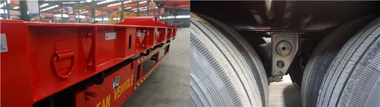 Low Bed Truck Drop Deck Semi Trailer for Sale in Guinea