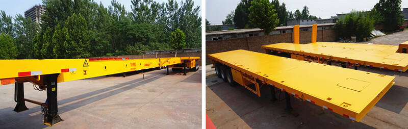 Multi types of flatbed trailers, extendable flatbed trailer