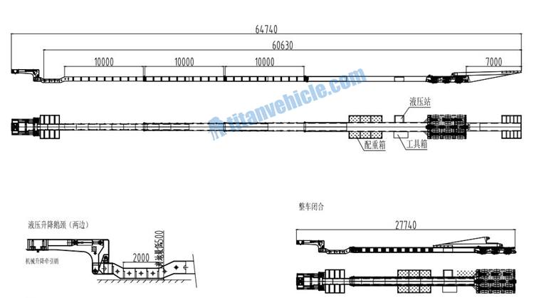 The said sections can be moved with the manual turning of a crank or through the use of an electrically powered motor via the provided power unit. In this setup, there is a horizontal expansion that leads to an extension that occurs width-wise giving room for taking up maximum width loads. When needed to take smaller loads width-wise, it can be contracted to provide a floor space that can contain the given load. The manoeuvrability features are comparable to those of a ramp lift that can be adjusted to perfectly lift a given load off the ground. Once the loading is done onto the extendable trailer, it can then be towed by a tractor to move it to the desired location. These extendable trailers take different forms. A trailer mechanism is provided for coupling to a pivot-able trailer ramp to help during the manual lowering and lifting of a ramp. The ramp&rsquo;s lateral positioning is made possible in order to accommodate different load bases. With such possibilities, you can make the most suitable adjustments to ensure that your load is safely seated on the trailer without fears of falling off during transportation. Typically, extendable trailers make it possible for users to have many options that enhance the safety of their operations unlike when using fixed frames entirely..