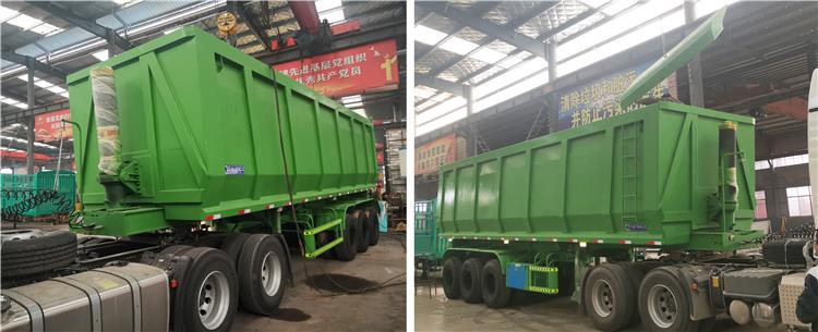 shipping and package tipping trailer