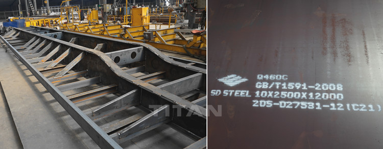 40 ft Flatbed Trailer for Sale by TITAN Use the Best Steel Material