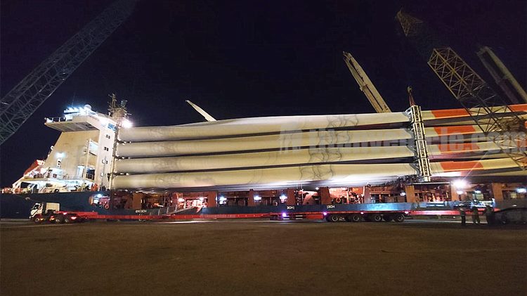 Windmill Blade Trailers Transported and Used in Vietnam