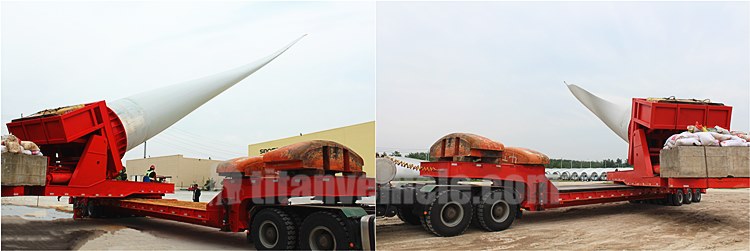 Windmill Blade Trailers Transported and Used in Vietnam