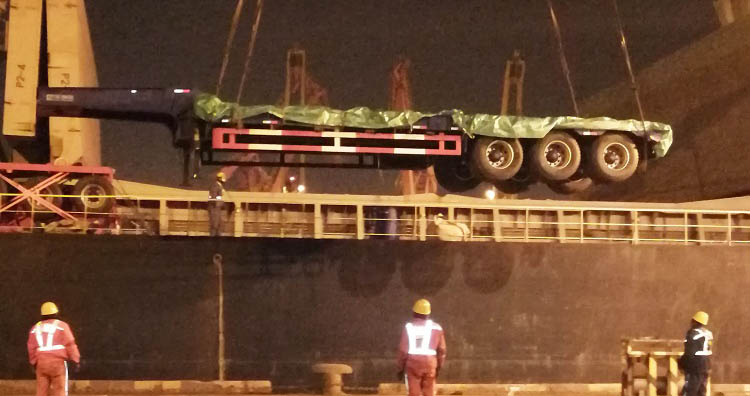 60 Tons Low Bed Trailer for Sale in  Zimbabwe - Used Low Bed Semi-trailer for Sale