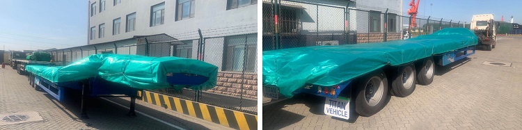 60 Tons Low Bed Trailer for Sale in  Zimbabwe - Used Low Bed Semi-trailer for Sale