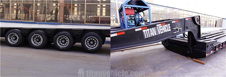 100ton 4 Axle Detachable Gooseneck Trailer for Sale in Dar es Salaam Tanzania