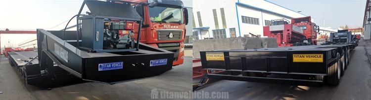 100ton 4 Axle Detachable Gooseneck Trailer for Sale in Dar es Salaam Tanzania