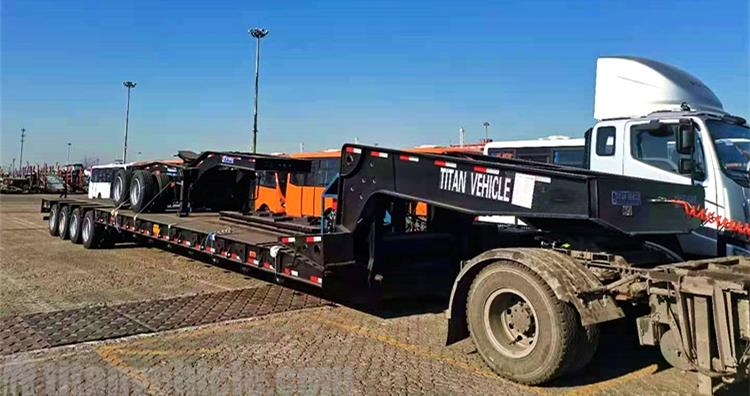 100ton 4 Axle Detachable Gooseneck Trailer for Sale in Dar es Salaam Tanzania