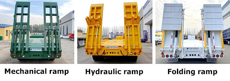 Different Types Ramp of Lowbed Trailer