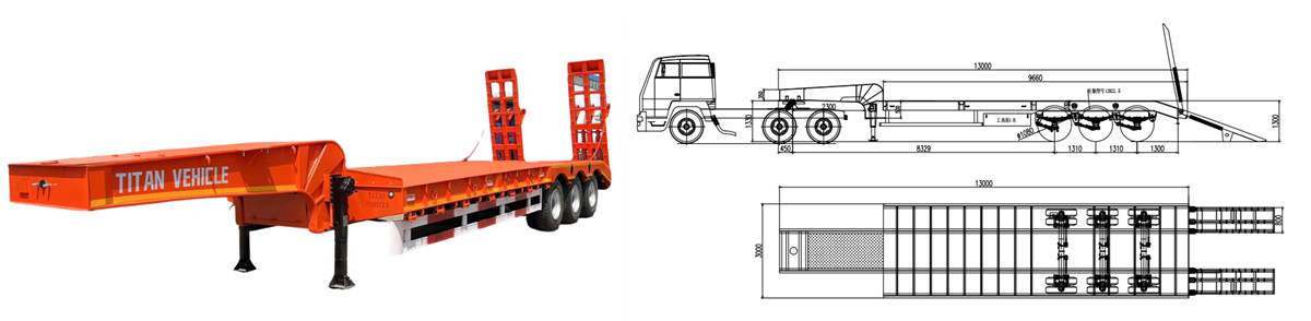 3 Axle Low Bed Trailer for Sale - 10% Off Discount