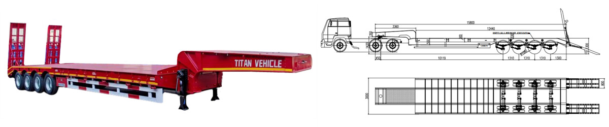 4 Axle Low Loader for Sale - TITAN Vehicle
