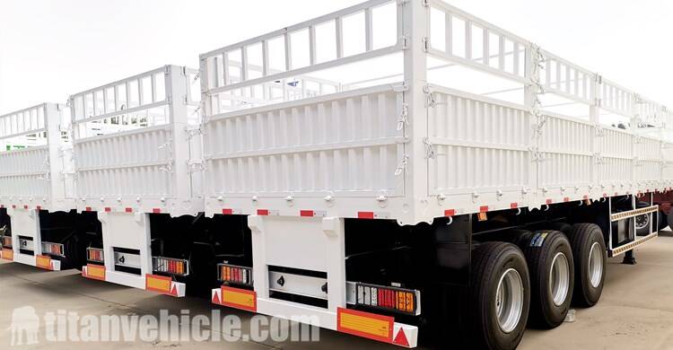 Stake Cargo Semi Trailer Price | Fence Truck Trailer for Sale in Ghana
