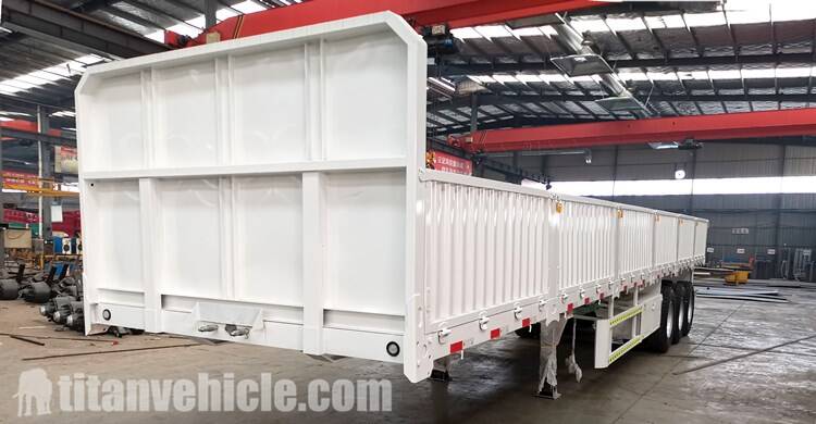 China 50 Ton Side Wall Truck Semi Trailer for Sale in Sudan Port