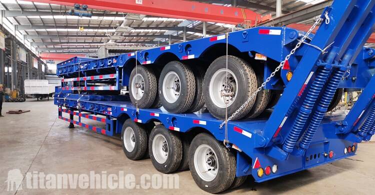 3 Axle Low Bed Semi Trailer 90 Ton for Sale in Madagascar