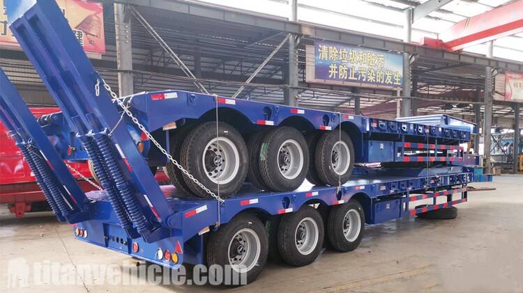 Package of 3 Axle Low Bed Truck Trailer