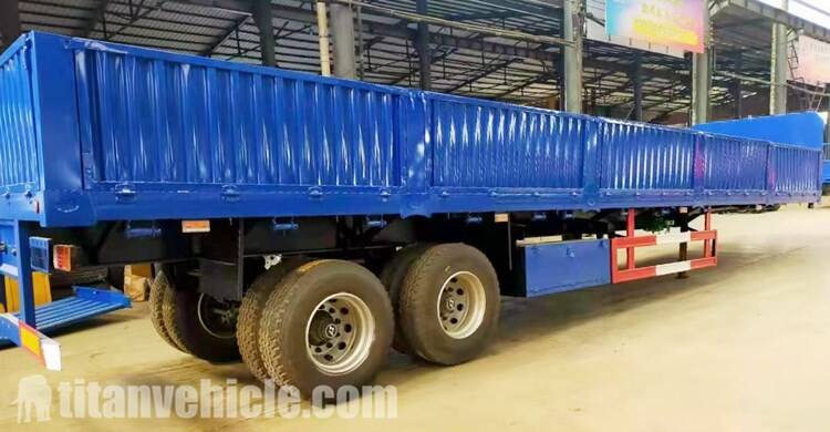 China 2 Axle Side Wall Semi Trailer for Sale in Nigeria Lagos