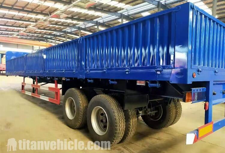 China 2 Axle Side Wall Semi Trailer for Sale in Nigeria Lagos