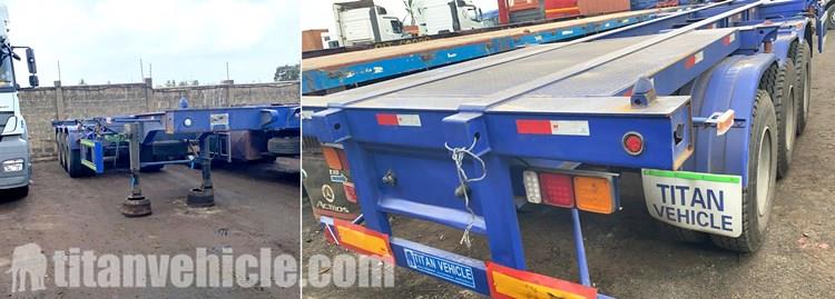 3 Axle 40ft Container Skeletal Semi Trailer for Sale in Kenya Mombasa