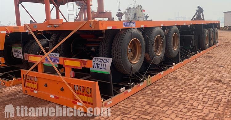 10 Units Tri Axle Trailer for Sale In Congo Banana | 40 Feet Flatbed Trailer for Sale