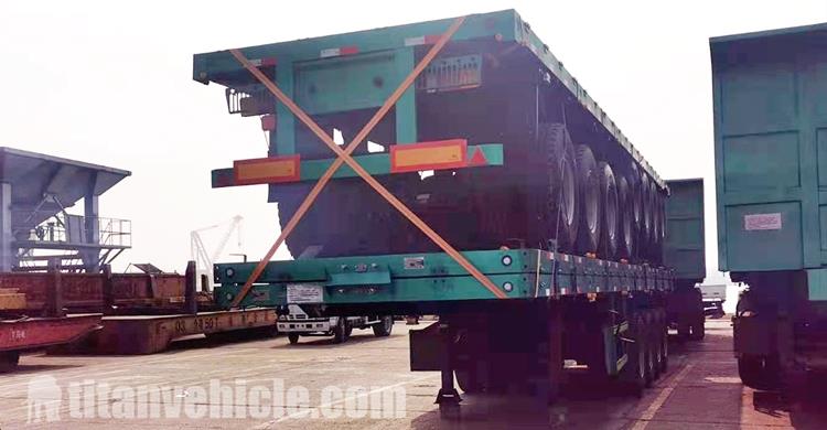 4 Axle Flatbed Semi Trailer for Sale In Ghana Tema Harbour