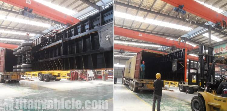 Package of 45Ft Tri Axle Flatbed Trailer For Sale