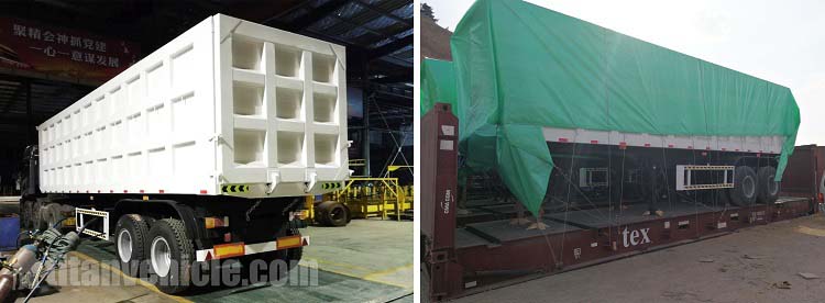 shipment of semi trailer tipper