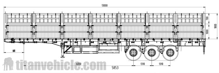 60ton Tri Axle Fence Trailer for Sale in Nigeria Lagos