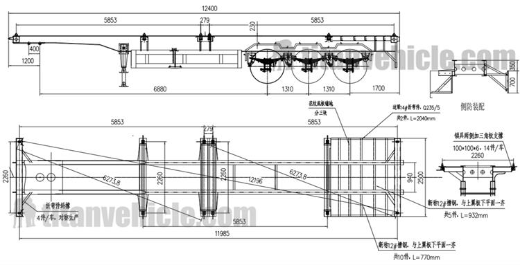 40ft Skeleton Trailer for Sale in Namibia Luderitz