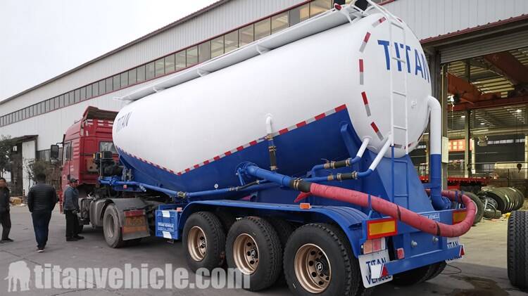 35cbm 3 Axle Bulk Cement Trailer will be sent to Nigeria