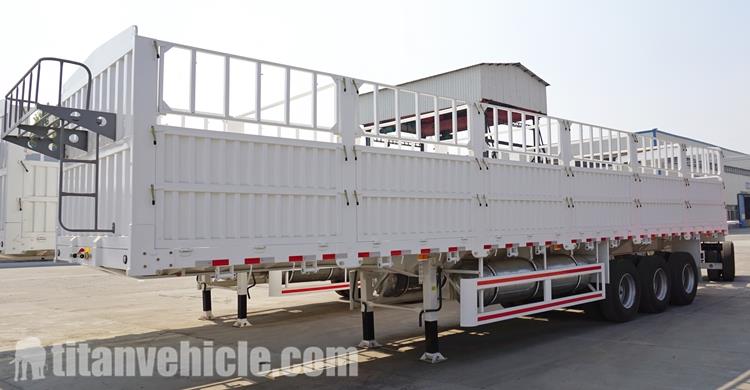3 Axle 60Ton Fence Semi Trailer for Sale in Sudan Khartoum