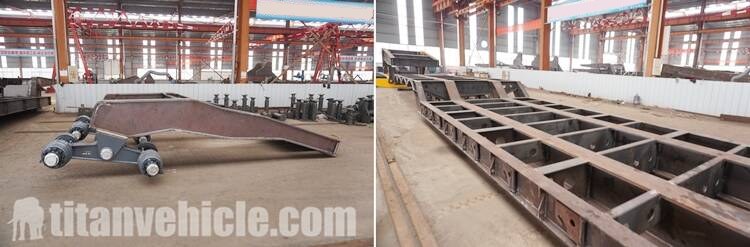 4 Axle 100T Removable Gooseneck Trailer with Dolly for Sale in Chile