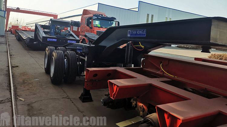 4 Axle 100T Removable Gooseneck Trailer with Dolly for Sale in Chile