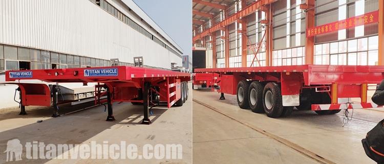 40 Foot Truck Flatbed Trailer for Sale in Dominica - TITAN Vehicle