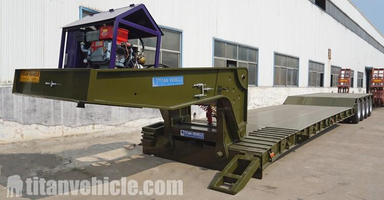 150 Ton 4 Axle Low Deck Gooseneck Trailer will be sent to Ghana Harbour.