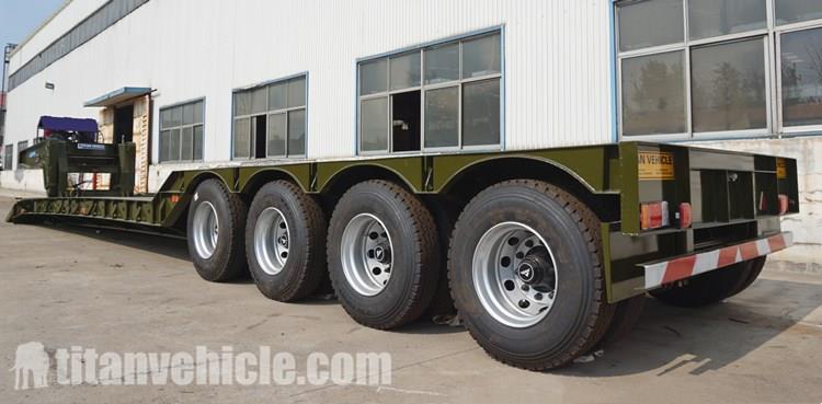 150 Ton 4 Axle Low Deck Gooseneck Trailer will be sent to Ghana Harbour.