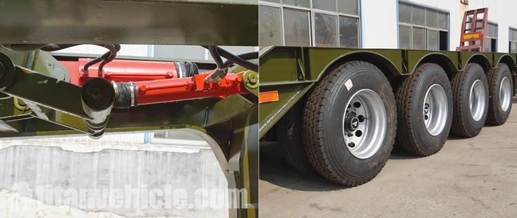 150 Ton 4 Axle Low Deck Gooseneck Trailer will be sent to Ghana Harbour.