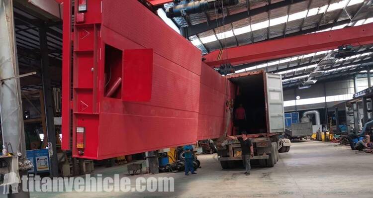 80ton 3 Axle Hydraulic Gooseneck Trailer for Sale in Tanzania