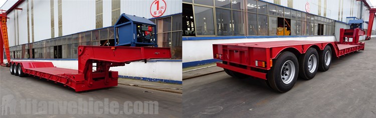 80ton 3 Axle Hydraulic Gooseneck Trailer for Sale in Tanzania
