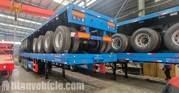 Tri Axle Trailer Flat Bed 40FT for Sale in Togo