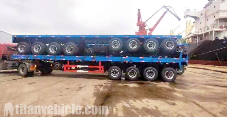 Tri Axle Trailer Flat Bed 40FT for Sale in Togo