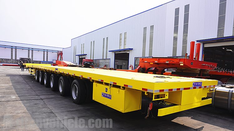 6 Axle 62 Meters Extendable Trailer for Blade will be Sent to Hai Phong Vietnam