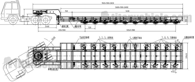10 Axle Extendable Low Bed Trailer will be Sent to Vietnam